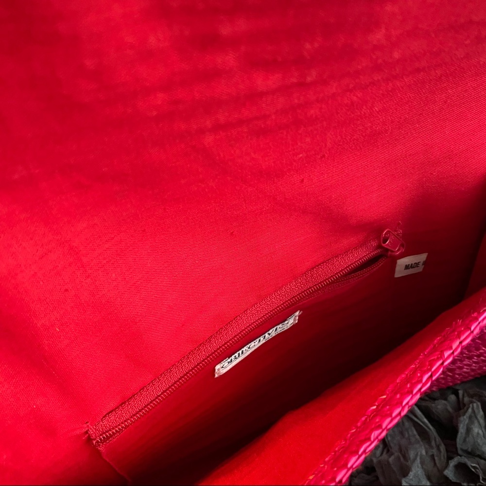 Objectives Pink Rectangle Straw Purse - image 2